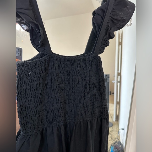 BLACK Smocked Jumpsuit - Picture 4 of 5